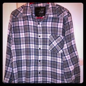 Blue Crown men’s plaid long sleeve shirt